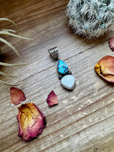 Load image into Gallery viewer, 2 stone Pendant - Golden Hill turquoise, White Buffalo &amp; Sterling Silver