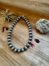 Load image into Gallery viewer, 14 mm sterling silver pearls necklace