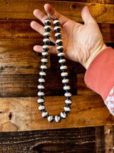 Load image into Gallery viewer, 14 mm sterling silver pearls necklace