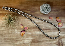Load image into Gallery viewer, 34 inch Necklace - 8-10 mm &amp; 5 mm saucer Sterling Silver Pearls