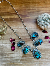 Load image into Gallery viewer, 5 Stones Blackjack turquoise necklace