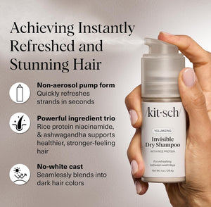 Volumizing Rice Protein Dry Shampoo - Invisible 1 oz