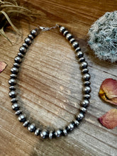 Load image into Gallery viewer, 14 inch 10 mm and 10 mm Sterling Silver Pearls choker necklace