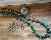 Load image into Gallery viewer, 43 inch - One of a kind - Sterling silver &amp; turquoise