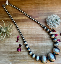 Load image into Gallery viewer, 36 inch Massive sterling silver pearls graduated