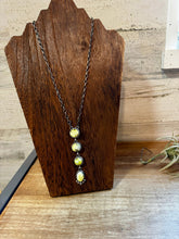 Load image into Gallery viewer, 4 Stones Palomino turquoise necklace lariat  II