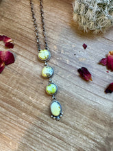Load image into Gallery viewer, 4 Stones Palomino turquoise necklace lariat  II