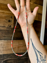 Load image into Gallery viewer, 20 inch - NFR collection - sterling silver and red spiny