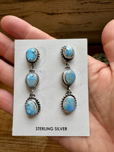 Load image into Gallery viewer, 3 Tiers Dangle Golden Hills Turquoise Stud Earrings