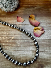 Load image into Gallery viewer, 34 inch Necklace - 8-10 mm &amp; 5 mm saucer Sterling Silver Pearls
