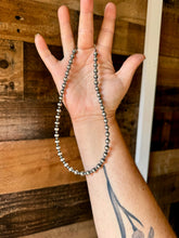 Load image into Gallery viewer, 14 inch 6 mm and 3 mm Sterling Silver Pearls choker necklace