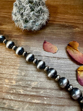 Load image into Gallery viewer, 35 inch necklace - 14 mm &amp; 10 mm saucer Sterling Silver Pearls