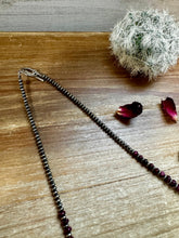 Load image into Gallery viewer, 20 Inch purple spiny shell and 3 mm sterling silver pearls