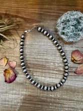 Load image into Gallery viewer, 14 inch 10 mm and 10 mm Sterling Silver Pearls choker necklace