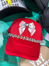 Load image into Gallery viewer, Baseball Bow Trucker Hat