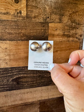 Load image into Gallery viewer, 15 mm Sterling silver pearls stud earrings
