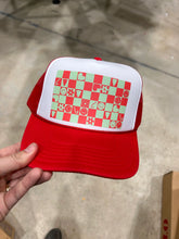 Load image into Gallery viewer, Christmas Checker Pattern Trucker Hat