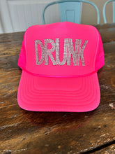 Load image into Gallery viewer, DRUNK Rhinestone Trucker Hats