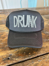Load image into Gallery viewer, DRUNK Rhinestone Trucker Hats