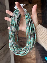 Load image into Gallery viewer, 17 inch long Sterling Silver Pearls and turquoise