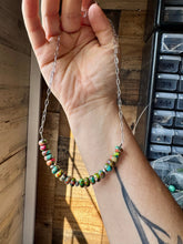 Load image into Gallery viewer, 16.5 inch chain choker and Verascite sea sediment and sterling silver