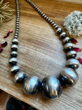 Load image into Gallery viewer, 36 inch Massive sterling silver pearls graduated