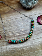 Load image into Gallery viewer, 16.5 inch chain choker and Verascite sea sediment and sterling silver