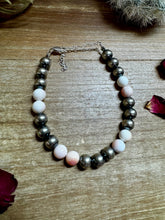 Load image into Gallery viewer, 8 mm Sterling Silver Pearls bracelet with pink conch beads