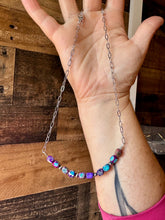 Load image into Gallery viewer, 15.5 inch chain choker and Verascite sea sediment and sterling silver
