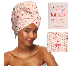 Load image into Gallery viewer, Xl Hair Towel Wrap - Cherry Print