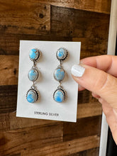 Load image into Gallery viewer, 3 Tiers Dangle Golden Hills Turquoise Stud Earrings