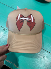Load image into Gallery viewer, Football Bow Trucker Hat