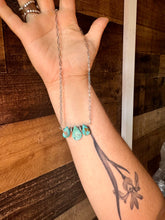 Load image into Gallery viewer, 20 inch LONGER turquoise and sterling silver pearl on paperclip chain