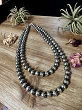 Load image into Gallery viewer, 18 to 20 inch 10 mm Sterling Silver Pearls necklace