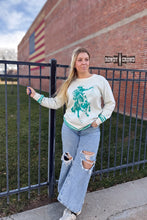 Load image into Gallery viewer, TEAL Wild &amp; Western Sweater