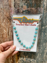 Load image into Gallery viewer, Turquoise Heart Trucker Chain