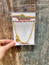 Load image into Gallery viewer, Gold Heart Trucker Hat Chain