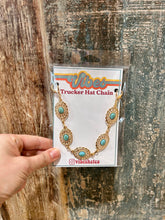 Load image into Gallery viewer, Small Turquoise Oval Trucker Chain