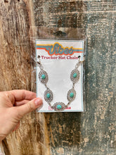 Load image into Gallery viewer, Small Turquoise Oval Trucker Chain
