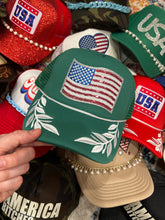 Load image into Gallery viewer, Sequin Flag Trucker