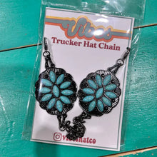 Load image into Gallery viewer, Large Aluminum &amp; Turquoise Concho Trucker Chain