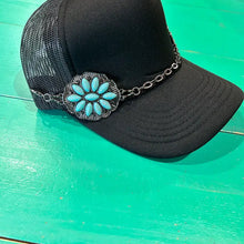 Load image into Gallery viewer, Large Aluminum &amp; Turquoise Concho Trucker Chain