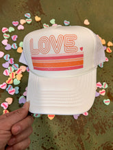 Load image into Gallery viewer, Love Striped Trucker