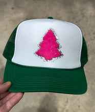 Load image into Gallery viewer, Pink Chenille Tree Trucker