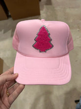 Load image into Gallery viewer, Pink Chenille Tree Trucker