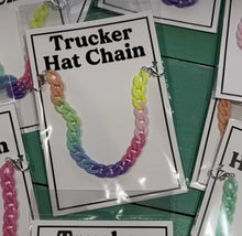 Load image into Gallery viewer, Rainbow Trucker Hat Chains | Hat Band | Hat Chain | Cap