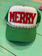 Load image into Gallery viewer, Red Chenille Merry Trucker