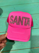 Load image into Gallery viewer, Rhinestone SANTA Trucker