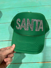Load image into Gallery viewer, Rhinestone SANTA Trucker
