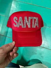 Load image into Gallery viewer, Rhinestone SANTA Trucker